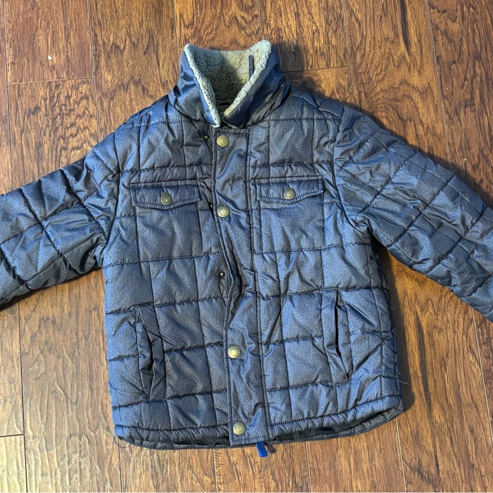 Kids Blue Quilted Jacket
